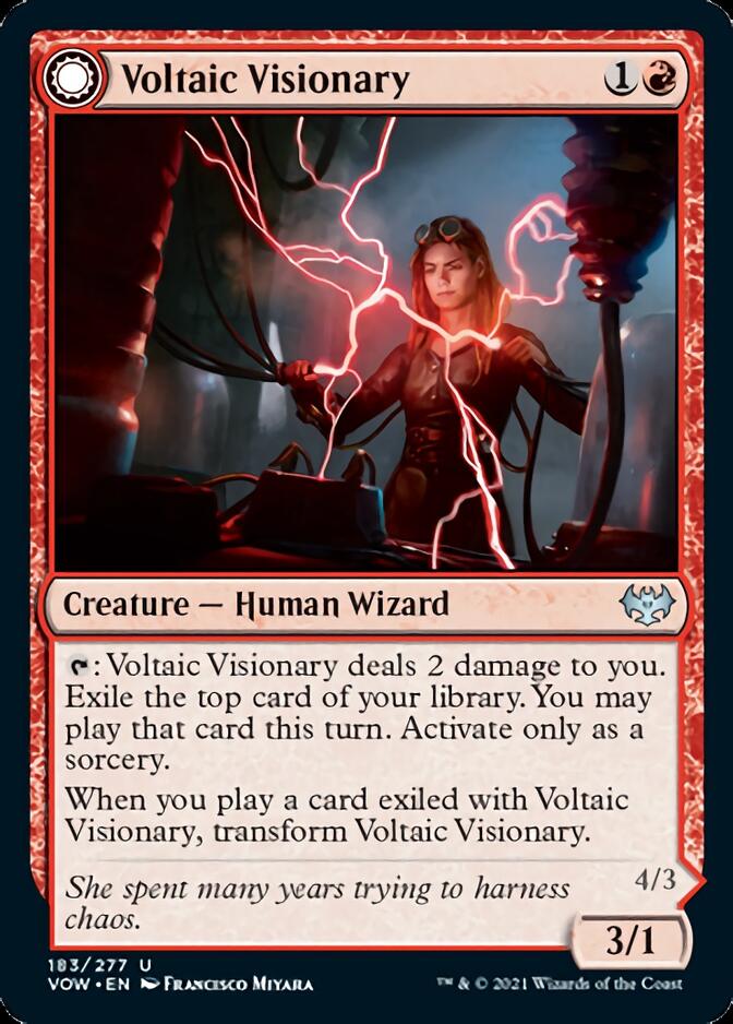 Voltaic Visionary // Volt-Charged Berserker [Innistrad: Crimson Vow] | Dragon's Lair Comics and Fantasy Houston TX