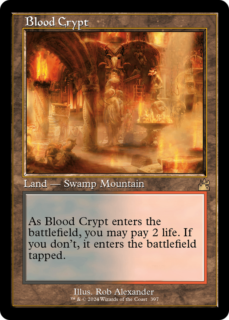 Blood Crypt (Retro) [Ravnica Remastered] | Dragon's Lair Comics and Fantasy Houston TX