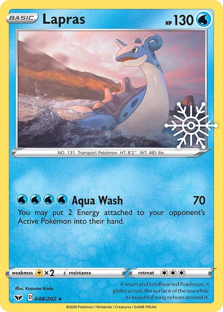 Lapras (048/202) (Holiday Calendar) [Sword & Shield: Base Set] | Dragon's Lair Comics and Fantasy Houston TX