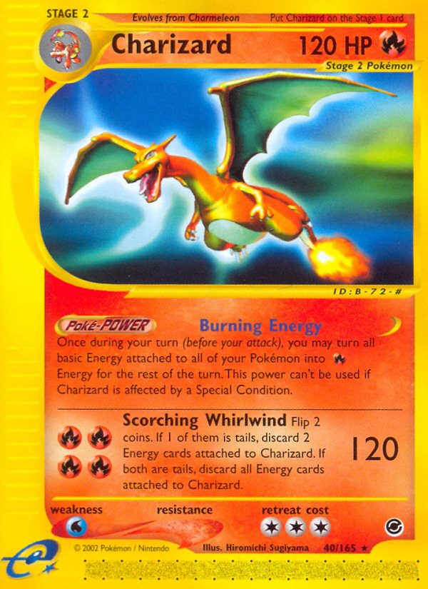 Charizard (40/165) [Expedition: Base Set] | Dragon's Lair Comics and Fantasy Houston TX