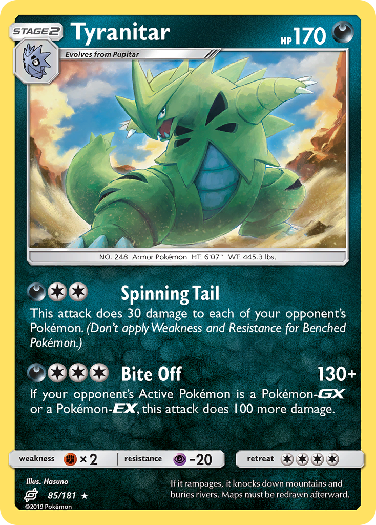 Tyranitar (85/181) [Sun & Moon: Team Up] | Dragon's Lair Comics and Fantasy Houston TX