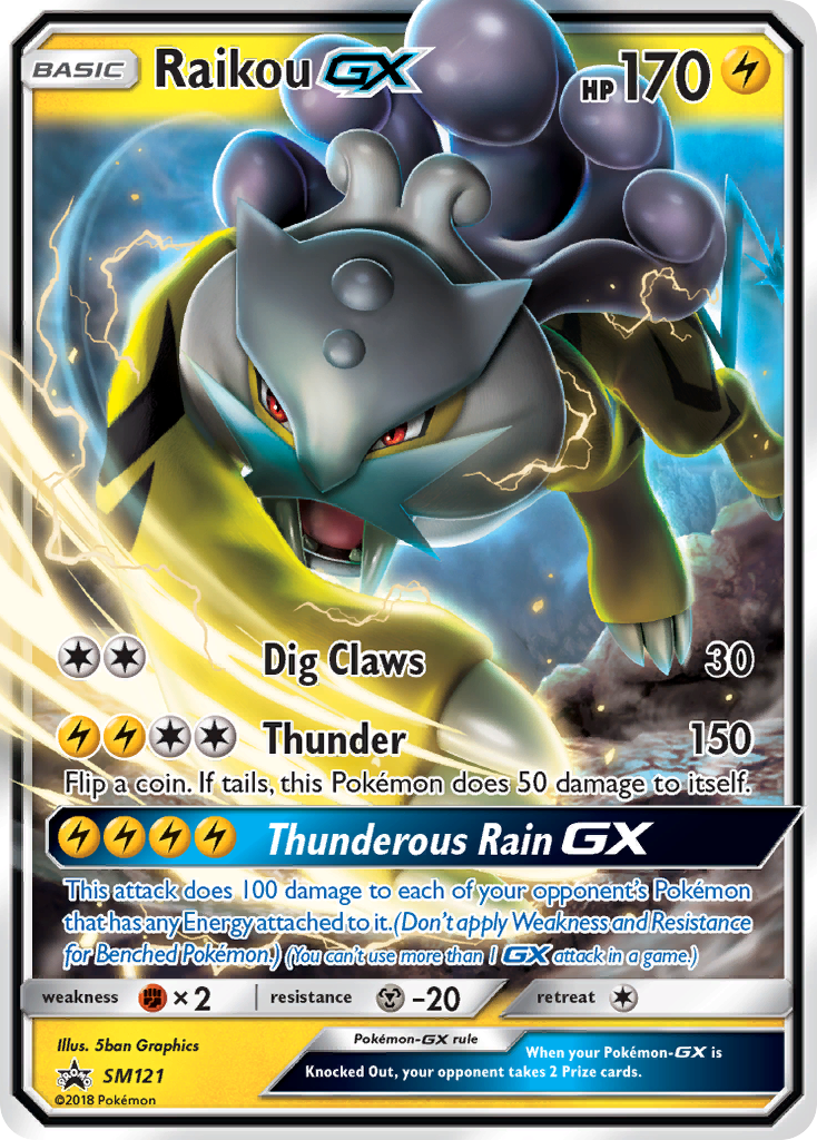 Raikou GX (SM121) [Sun & Moon: Black Star Promos] | Dragon's Lair Comics and Fantasy Houston TX