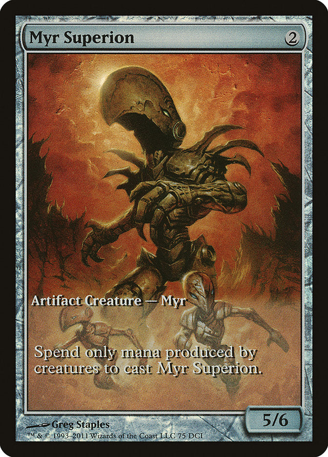 Myr Superion (Game Day) (Extended Art) [New Phyrexia Promos] | Dragon's Lair Comics and Fantasy Houston TX