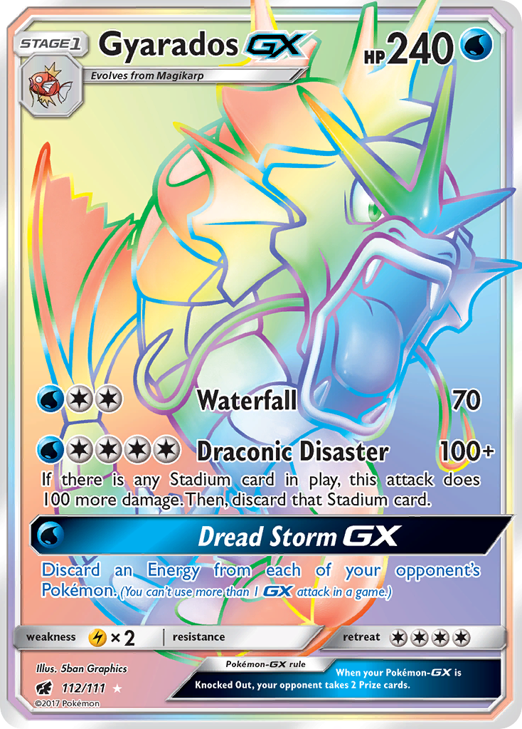 Gyarados GX (112/111) [Sun & Moon: Crimson Invasion] | Dragon's Lair Comics and Fantasy Houston TX