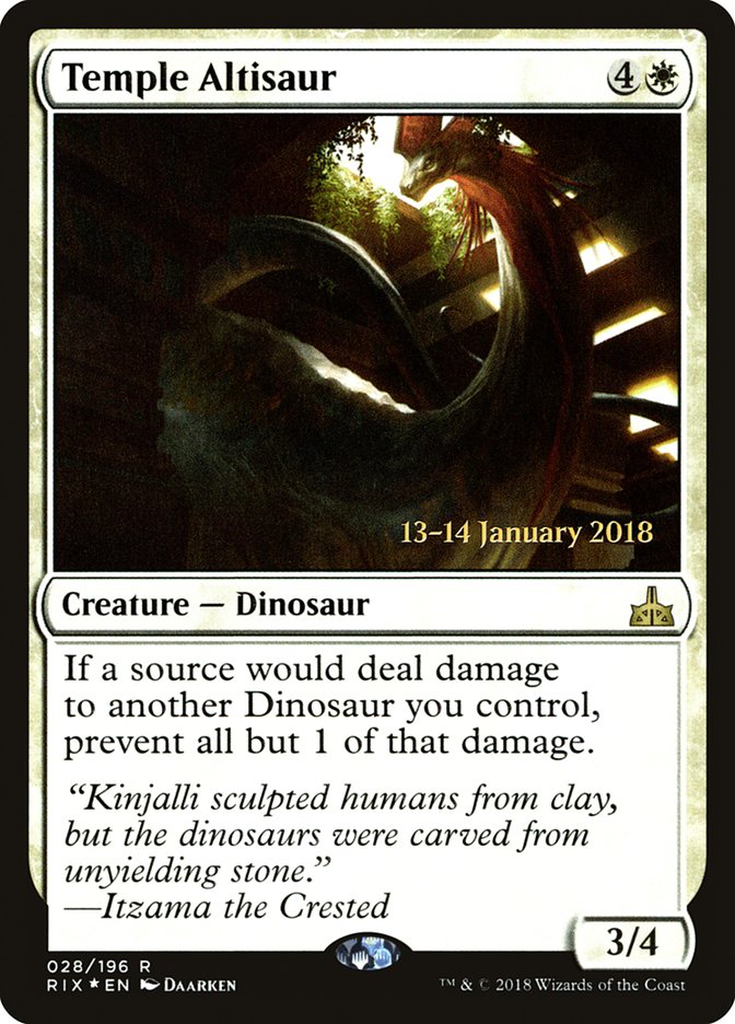 Temple Altisaur [Rivals of Ixalan Prerelease Promos] | Dragon's Lair Comics and Fantasy Houston TX