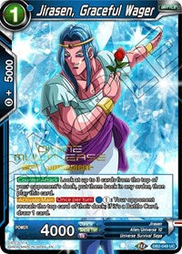 Jirasen, Graceful Wager (Divine Multiverse Draft Tournament) (DB2-049) [Tournament Promotion Cards] | Dragon's Lair Comics and Fantasy Houston TX