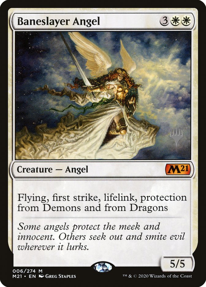 Baneslayer Angel (Promo Pack) [Core Set 2021 Promos] | Dragon's Lair Comics and Fantasy Houston TX