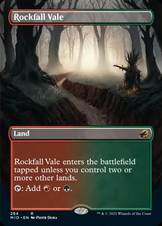 Rockfall Vale (Borderless Alternate Art) [Innistrad: Midnight Hunt] | Dragon's Lair Comics and Fantasy Houston TX