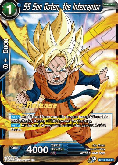 SS Son Goten, the Interceptor (BT16-028) [Realm of the Gods Prerelease Promos] | Dragon's Lair Comics and Fantasy Houston TX