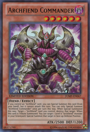 Archfiend Commander [JUMP-EN067] Ultra Rare | Dragon's Lair Comics and Fantasy Houston TX