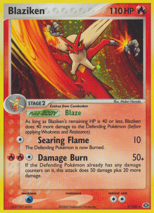 Blaziken (1/106) [EX: Emerald] | Dragon's Lair Comics and Fantasy Houston TX