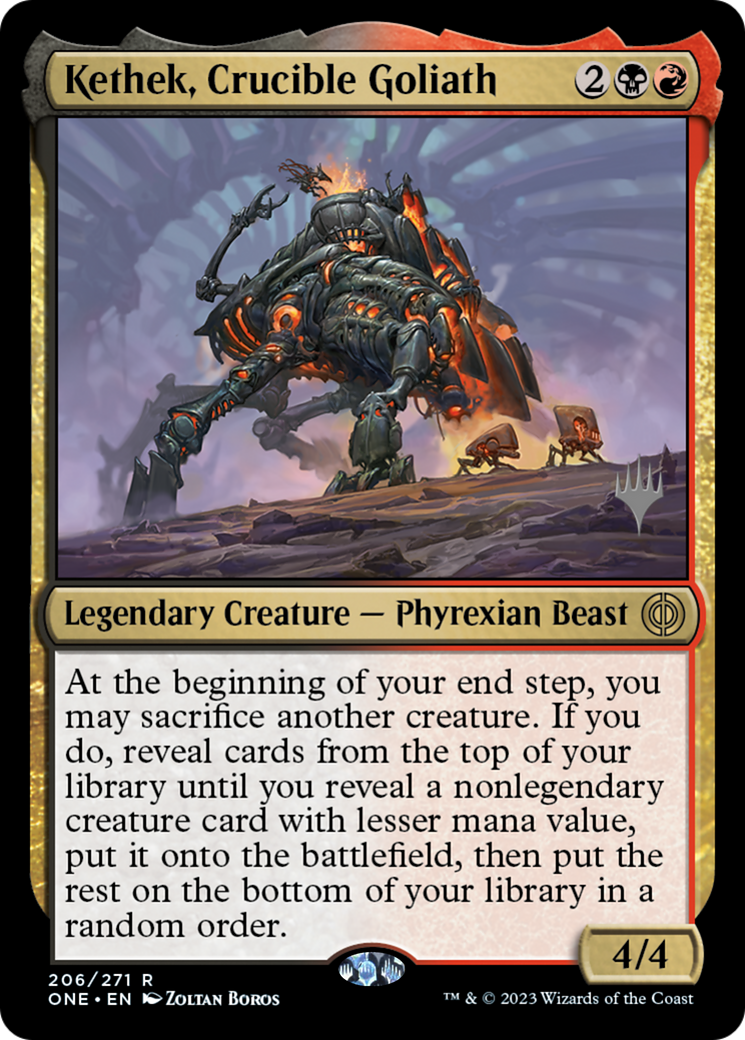 Kethek, Crucible Goliath (Promo Pack) [Phyrexia: All Will Be One Promos] | Dragon's Lair Comics and Fantasy Houston TX