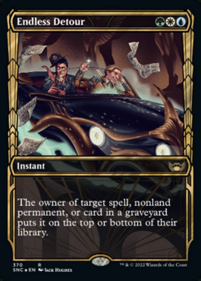 Endless Detour (Showcase Golden Age Gilded Foil) [Streets of New Capenna] | Dragon's Lair Comics and Fantasy Houston TX