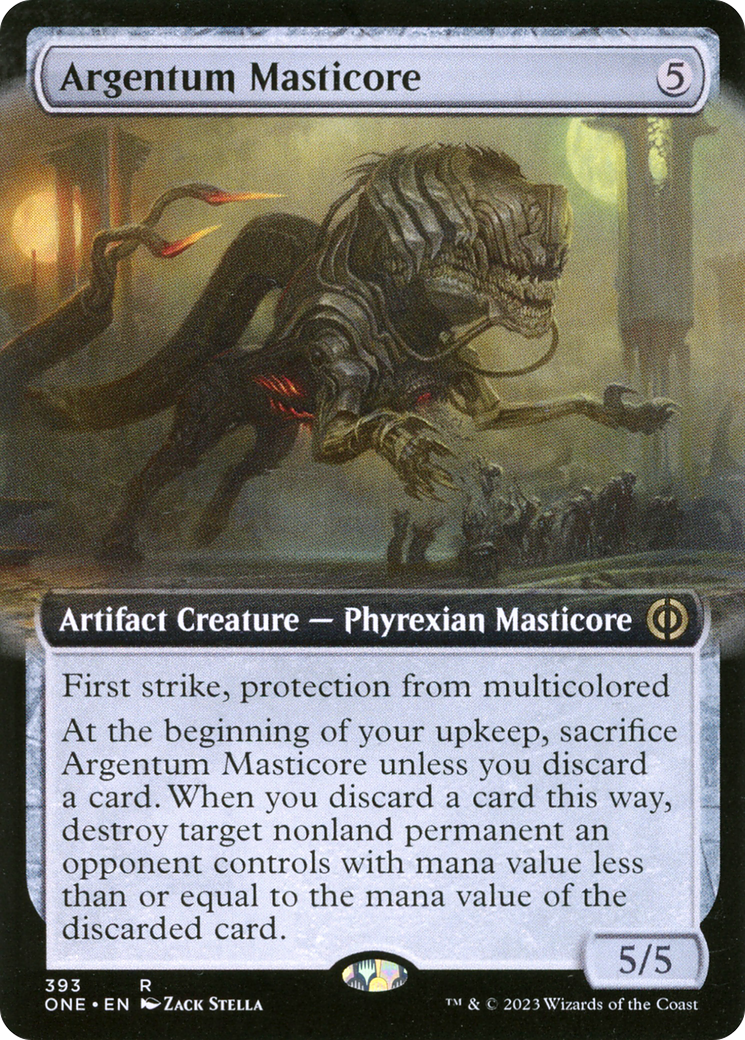 Argentum Masticore (Extended Art) [Phyrexia: All Will Be One] | Dragon's Lair Comics and Fantasy Houston TX