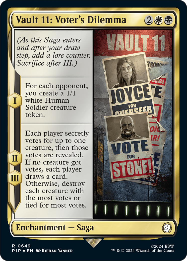 Vault 11: Voter's Dilemna (Surge Foil) [Fallout] | Dragon's Lair Comics and Fantasy Houston TX