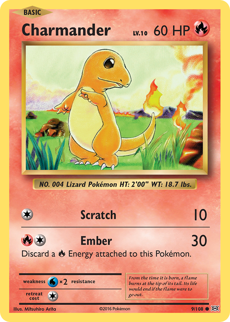 Charmander (9/108) [XY: Evolutions] | Dragon's Lair Comics and Fantasy Houston TX