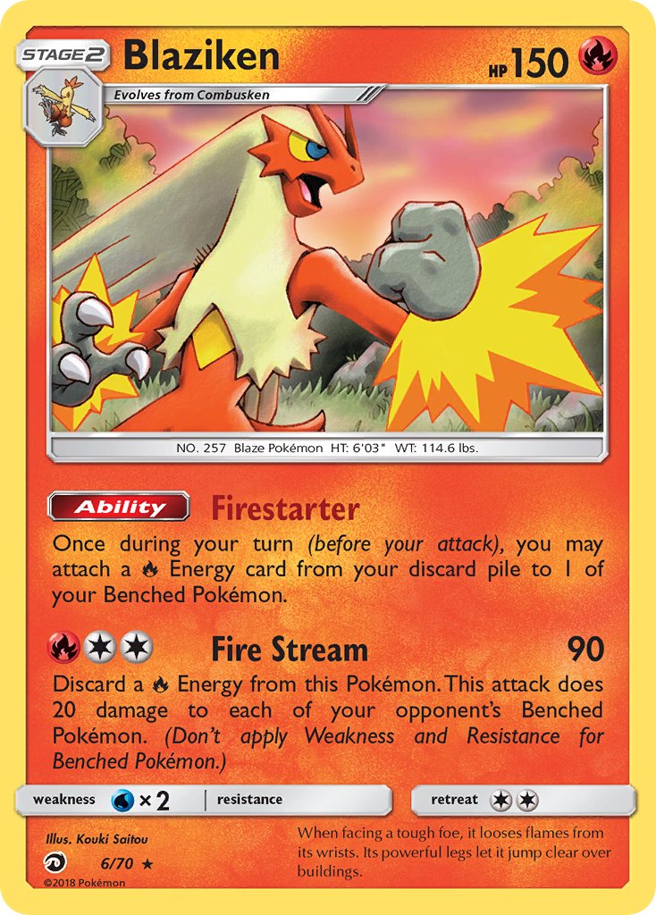 Blaziken (6/70) (Theme Deck Exclusive) [Sun & Moon: Dragon Majesty] | Dragon's Lair Comics and Fantasy Houston TX