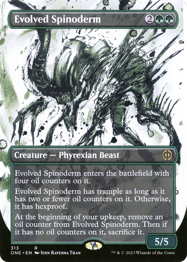 Evolved Spinoderm (Borderless Ichor) [Phyrexia: All Will Be One] | Dragon's Lair Comics and Fantasy Houston TX