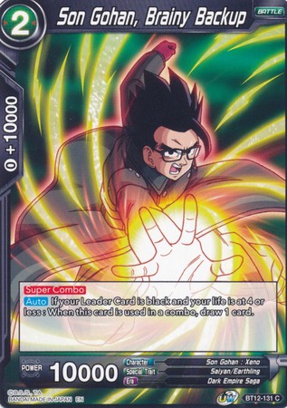 Son Gohan, Brainy Backup (BT12-131) [Vicious Rejuvenation] | Dragon's Lair Comics and Fantasy Houston TX