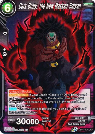 Dark Broly, the New Masked Saiyan (BT11-135) [Vermilion Bloodline 2nd Edition] | Dragon's Lair Comics and Fantasy Houston TX