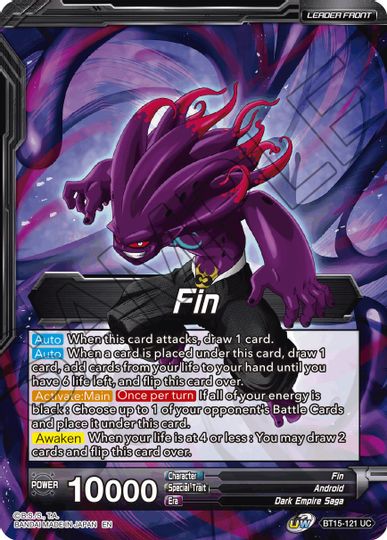 Fin // Fin, Apocalyptic Absorption (BT15-121) [Saiyan Showdown Prerelease Promos] | Dragon's Lair Comics and Fantasy Houston TX