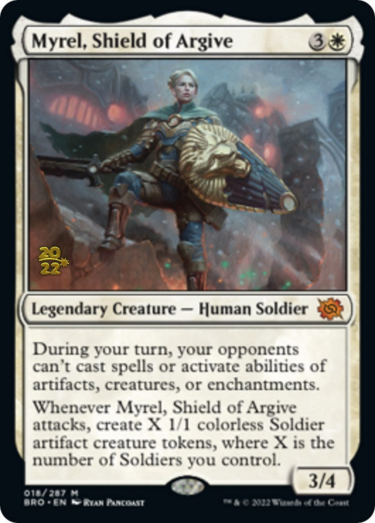 Myrel, Shield of Argive [The Brothers' War Prerelease Promos] | Dragon's Lair Comics and Fantasy Houston TX