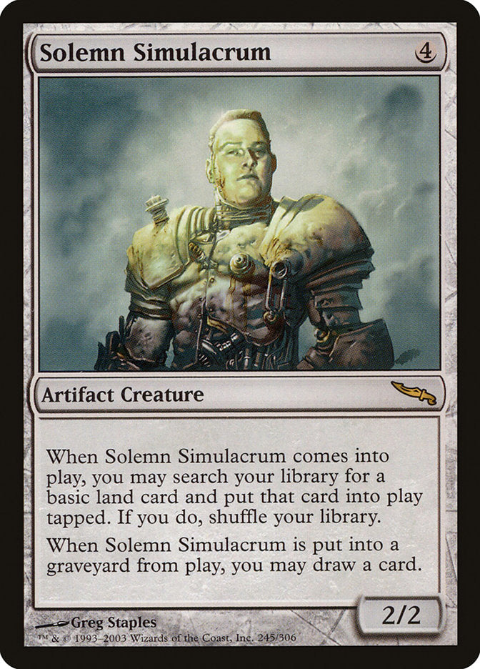 Solemn Simulacrum [Mirrodin] | Dragon's Lair Comics and Fantasy Houston TX