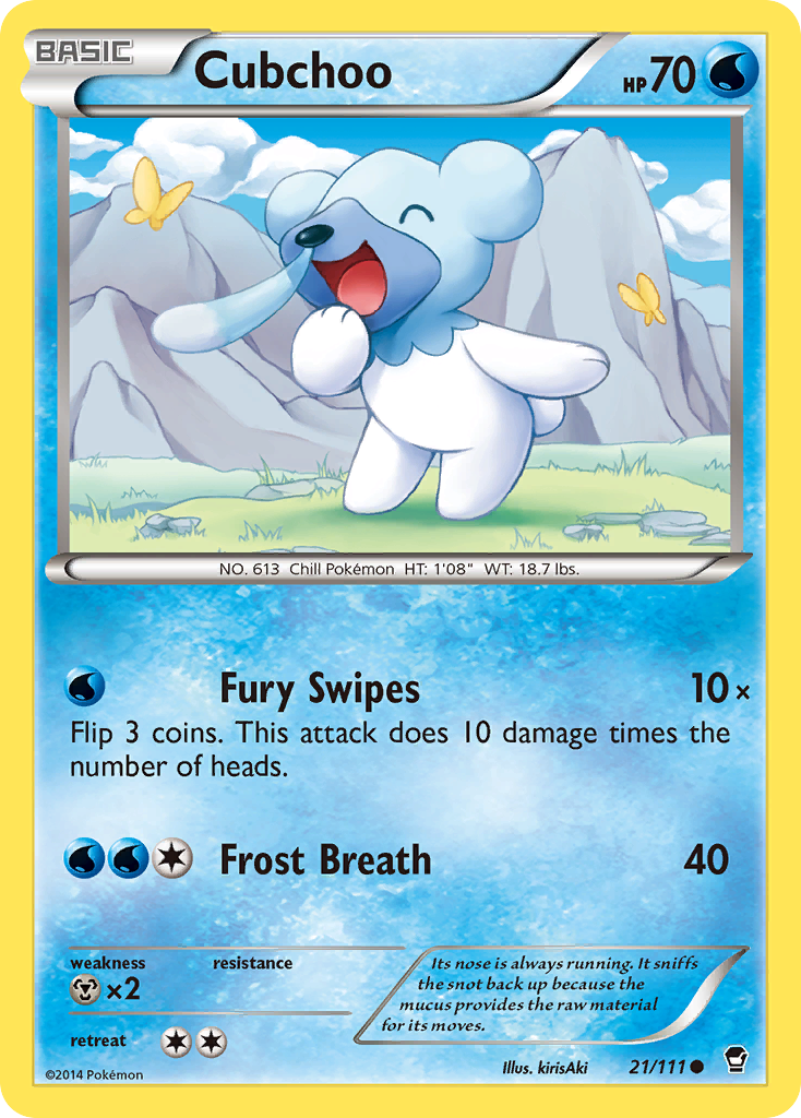 Cubchoo (21/111) [XY: Furious Fists] | Dragon's Lair Comics and Fantasy Houston TX