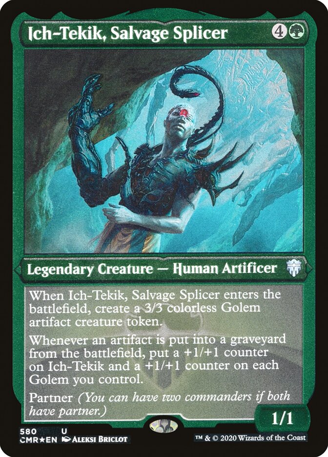 Ich-Tekik, Salvage Splicer (Etched) [Commander Legends] | Dragon's Lair Comics and Fantasy Houston TX