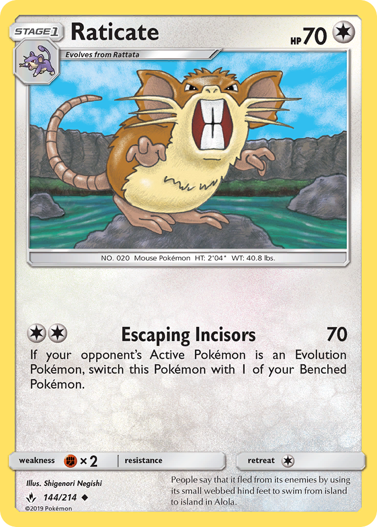 Raticate (144/214) [Sun & Moon: Unbroken Bonds] | Dragon's Lair Comics and Fantasy Houston TX