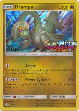 Drampa (SM21) (Staff Prerelease Promo) [Sun & Moon: Black Star Promos] | Dragon's Lair Comics and Fantasy Houston TX