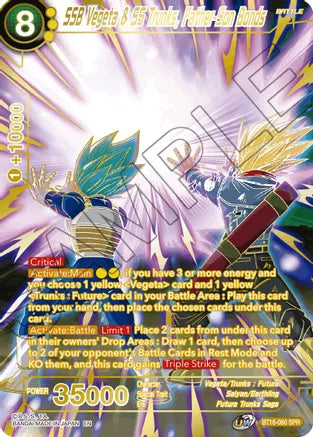 SSB Vegeta & SS Trunks, Father-Son Bonds (SPR) (BT16-080) [Realm of the Gods] | Dragon's Lair Comics and Fantasy Houston TX