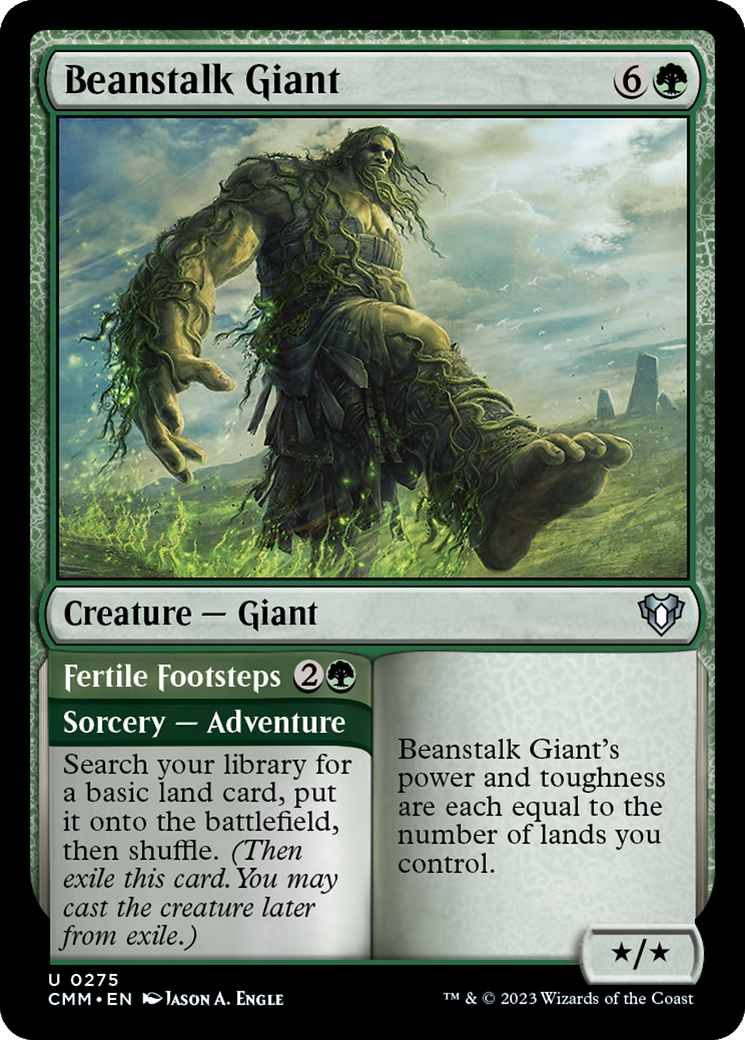 Beanstalk Giant // Fertile Footsteps [Commander Masters] | Dragon's Lair Comics and Fantasy Houston TX