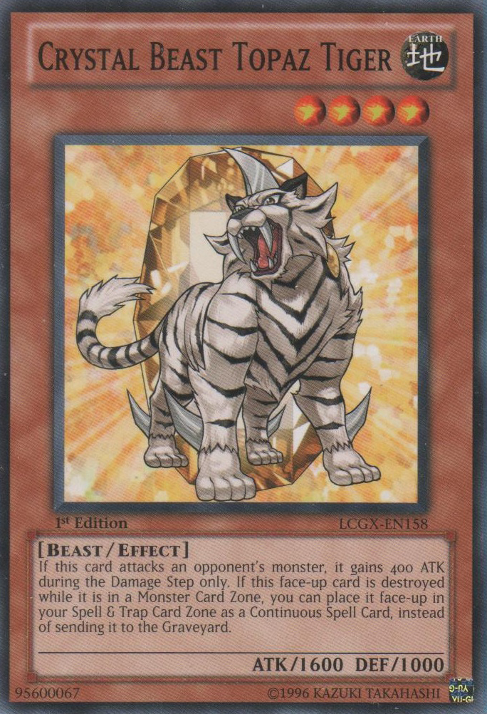 Crystal Beast Topaz Tiger [LCGX-EN158] Common | Dragon's Lair Comics and Fantasy Houston TX