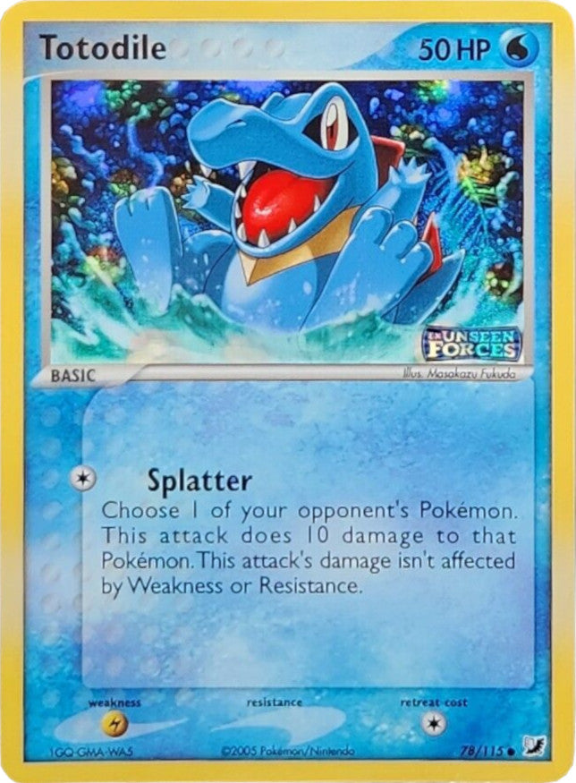 Totodile (78/115) (Stamped) [EX: Unseen Forces] | Dragon's Lair Comics and Fantasy Houston TX