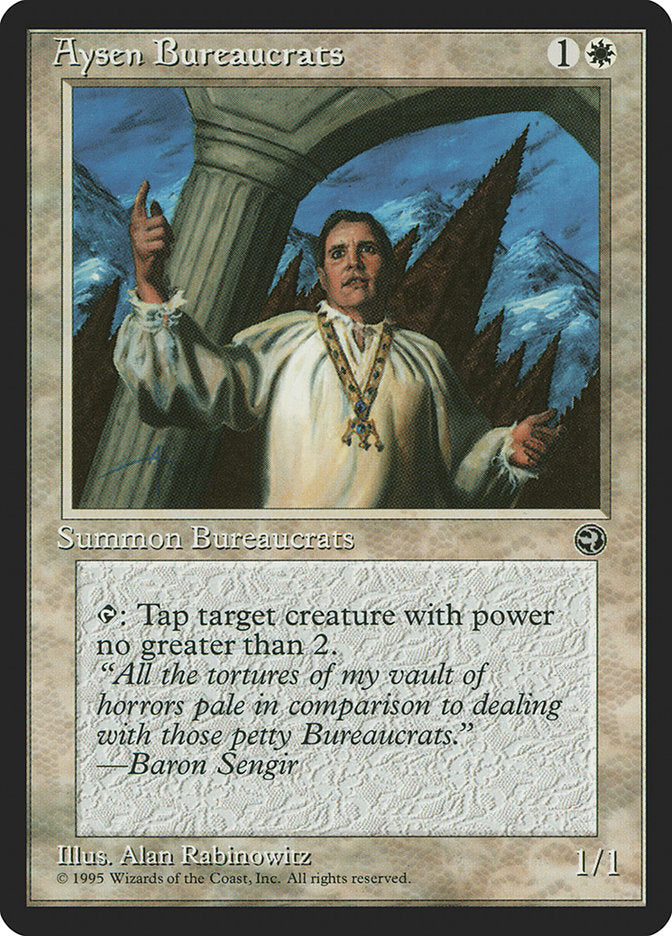 Aysen Bureaucrats (Baron Sengir Flavor Text) [Homelands] | Dragon's Lair Comics and Fantasy Houston TX