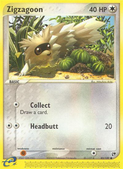 Zigzagoon (85/100) [EX: Sandstorm] | Dragon's Lair Comics and Fantasy Houston TX