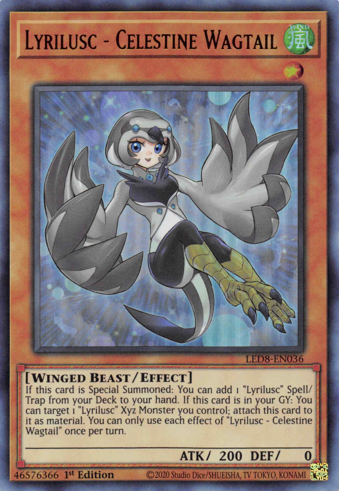 Lyrilusc - Celestine Wagtail [LED8-EN036] Ultra Rare | Dragon's Lair Comics and Fantasy Houston TX