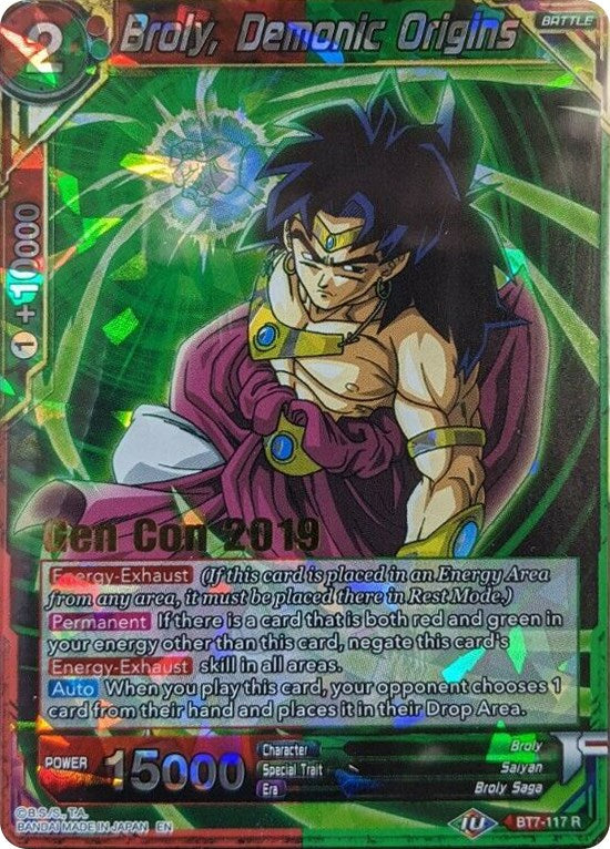 Broly, Demonic Origins (Gen Con 2019) (BT7-117) [Promotion Cards] | Dragon's Lair Comics and Fantasy Houston TX