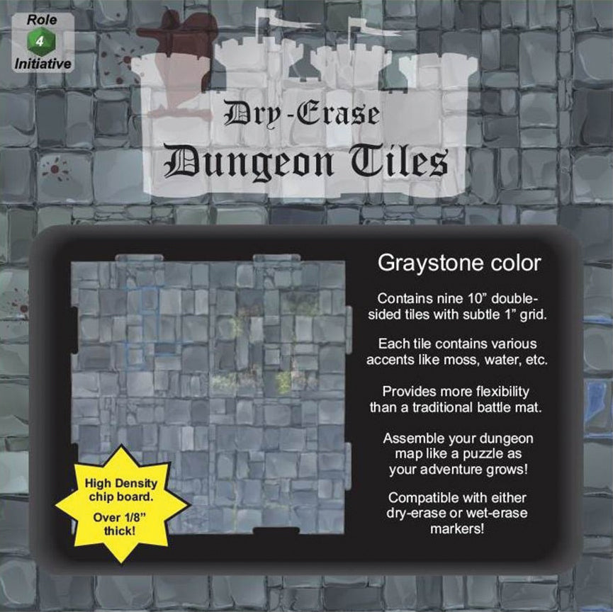 Dry-Erase Dungeon Tiles: Graystone 10 Inch | Dragon's Lair Comics and Fantasy Houston TX