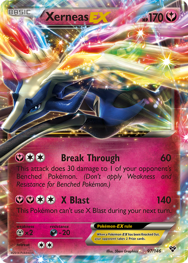 Xerneas EX (97/146) [XY: Base Set] | Dragon's Lair Comics and Fantasy Houston TX