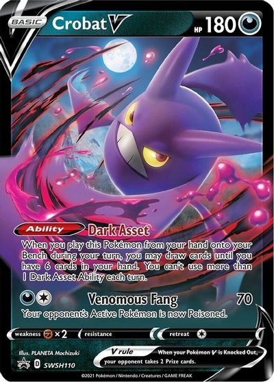 Crobat V (SWSH110) [Sword & Shield: Black Star Promos] | Dragon's Lair Comics and Fantasy Houston TX