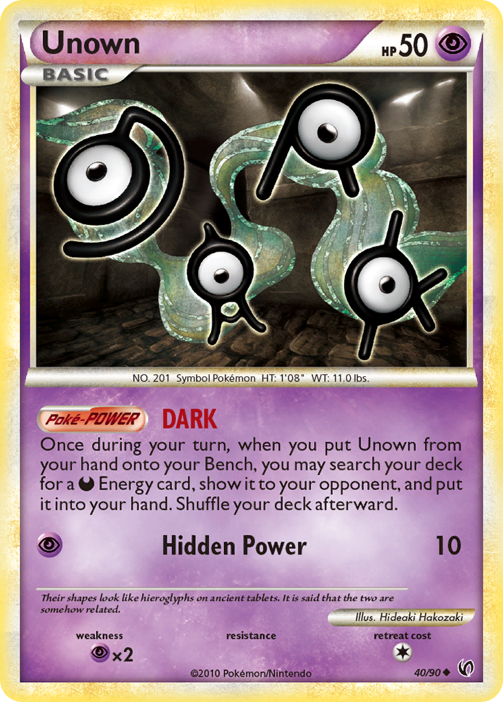 Unown (40/90) [HeartGold & SoulSilver: Undaunted] | Dragon's Lair Comics and Fantasy Houston TX