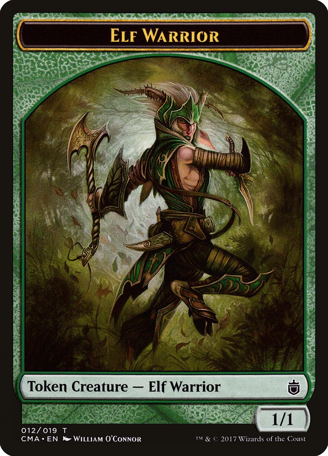 Elf Warrior Token [Commander Anthology Tokens] | Dragon's Lair Comics and Fantasy Houston TX