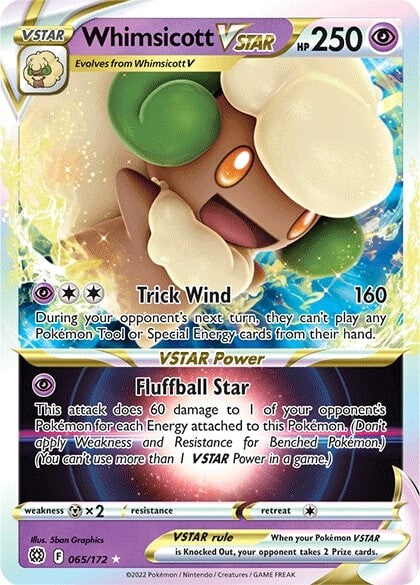 Whimsicott VSTAR (065/172) [Sword & Shield: Brilliant Stars] | Dragon's Lair Comics and Fantasy Houston TX