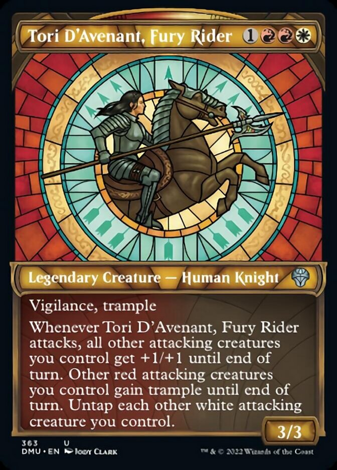 Tori D'Avenant, Fury Rider (Showcase Textured) [Dominaria United] | Dragon's Lair Comics and Fantasy Houston TX