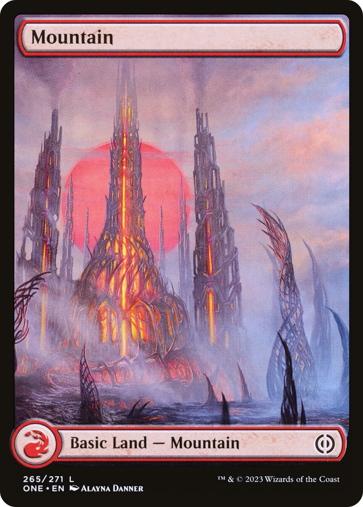 Mountain (265) (Full-Art) [Phyrexia: All Will Be One] | Dragon's Lair Comics and Fantasy Houston TX