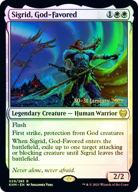 Sigrid, God-Favored [Kaldheim Prerelease Promos] | Dragon's Lair Comics and Fantasy Houston TX