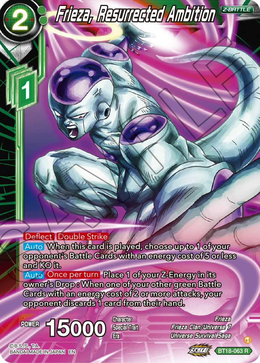 Frieza, Resurrected Ambition (BT18-063) [Dawn of the Z-Legends] | Dragon's Lair Comics and Fantasy Houston TX