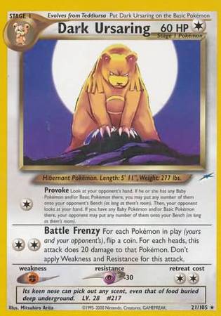 Dark Ursaring (21/105) [Neo Destiny Unlimited] | Dragon's Lair Comics and Fantasy Houston TX